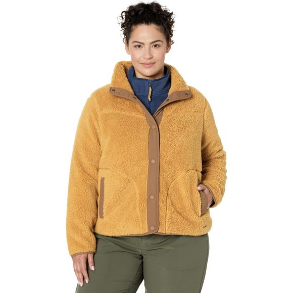 L.L.Bean Women's Bean's Sherpa Fleece Jacket, Antique Gold, Size 1X Plus - Picture 1 of 12